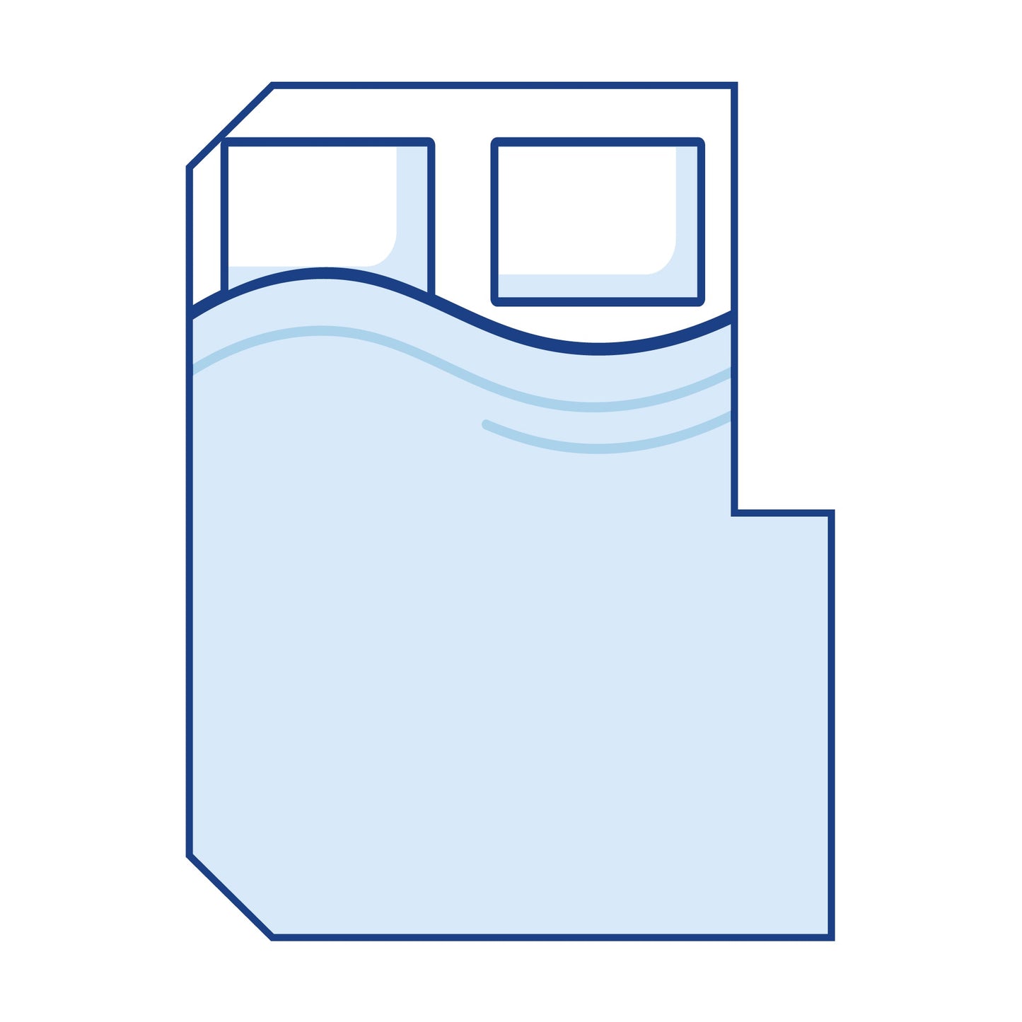 Bodyshape Left Cut Out Camper Mattress Topper - Super King