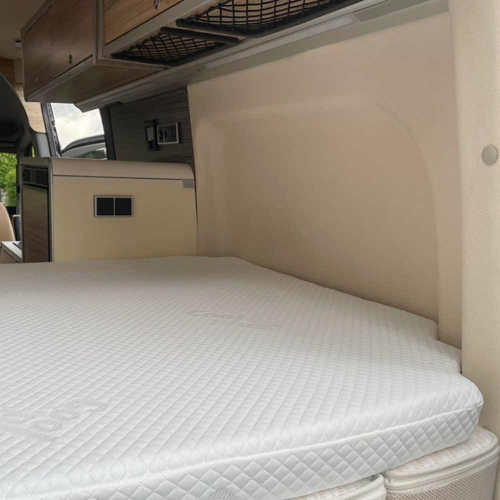 Coolplus Left Hand D Shaped Curved Corner Motorhome Mattress Topper - Double