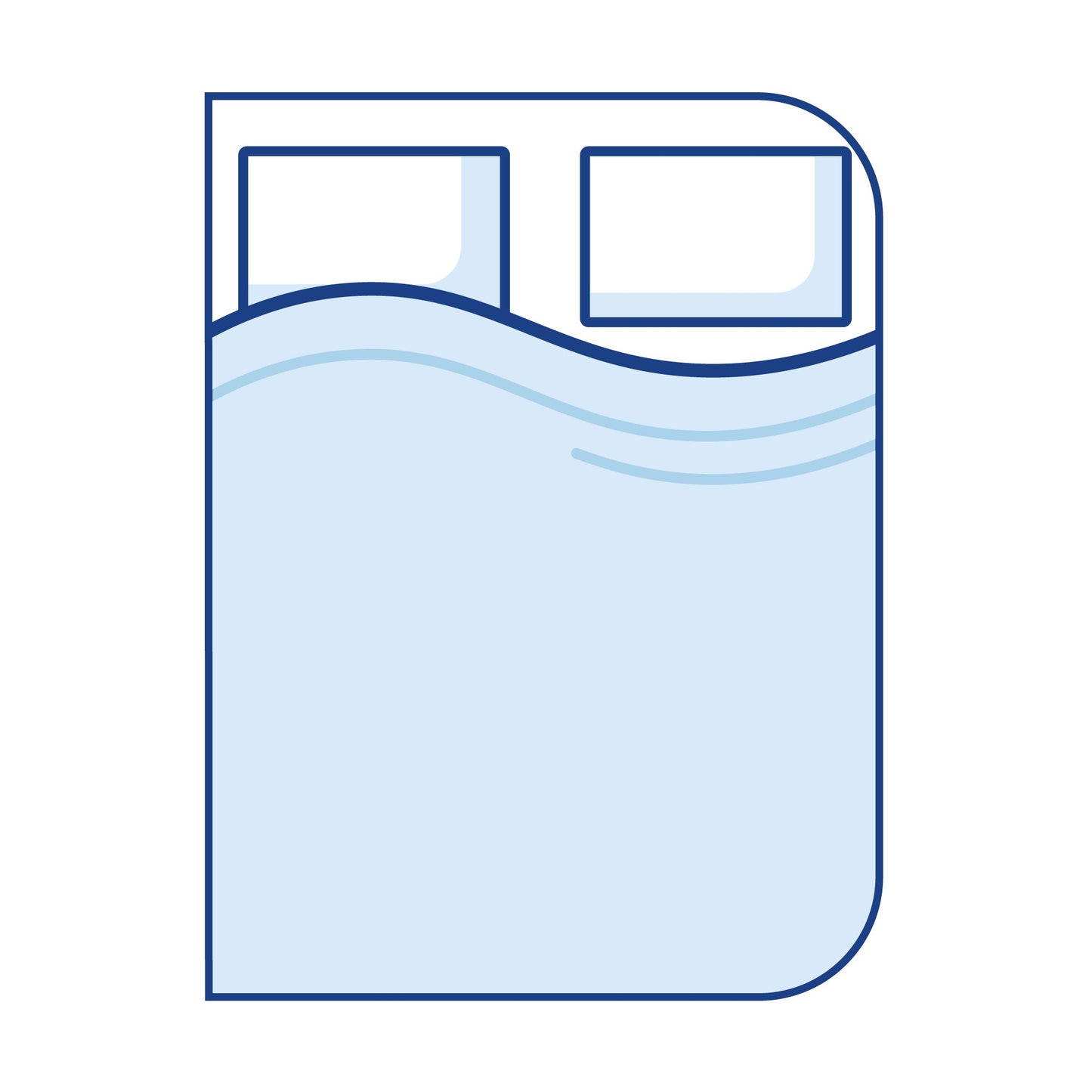 Coolplus Right Curved Motorhome Mattress in white with various thickness options, featuring modern foam design by CaravanMat