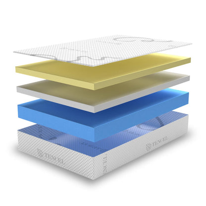 Super King memory foam motorhome mattress with narrow right cut, available in multiple thicknesses by CaravanMattresses