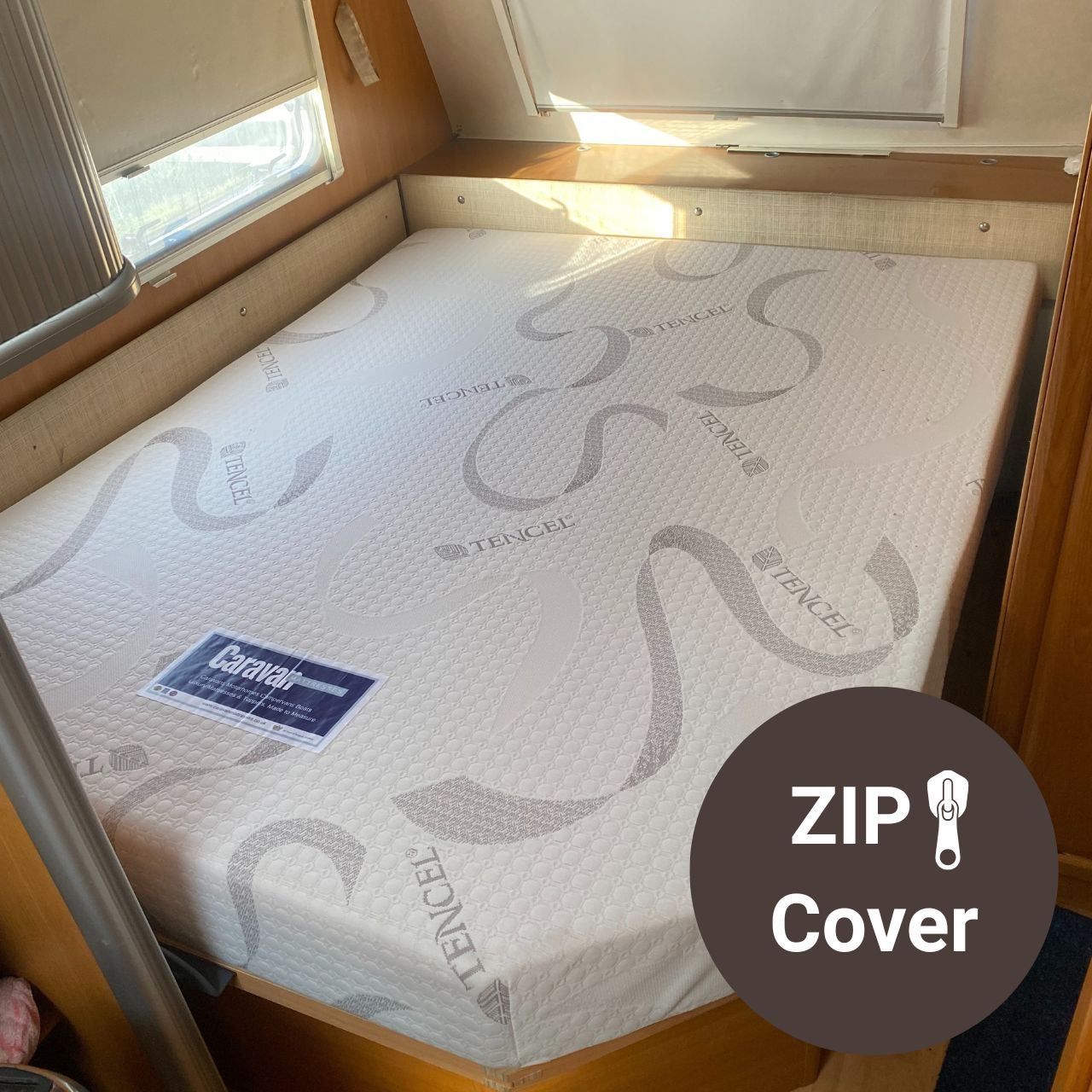 Narrow Left Curved Corner Motorhome Mattress - Super King Memory Foam