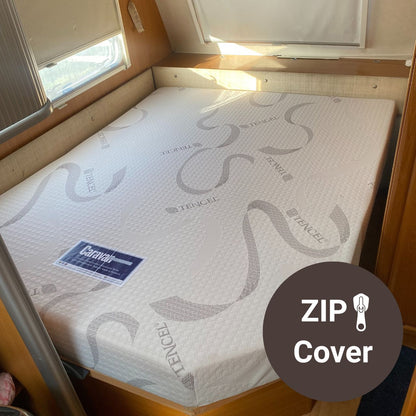 Narrow Left Curved Corner Motorhome Mattress - Super King Memory Foam
