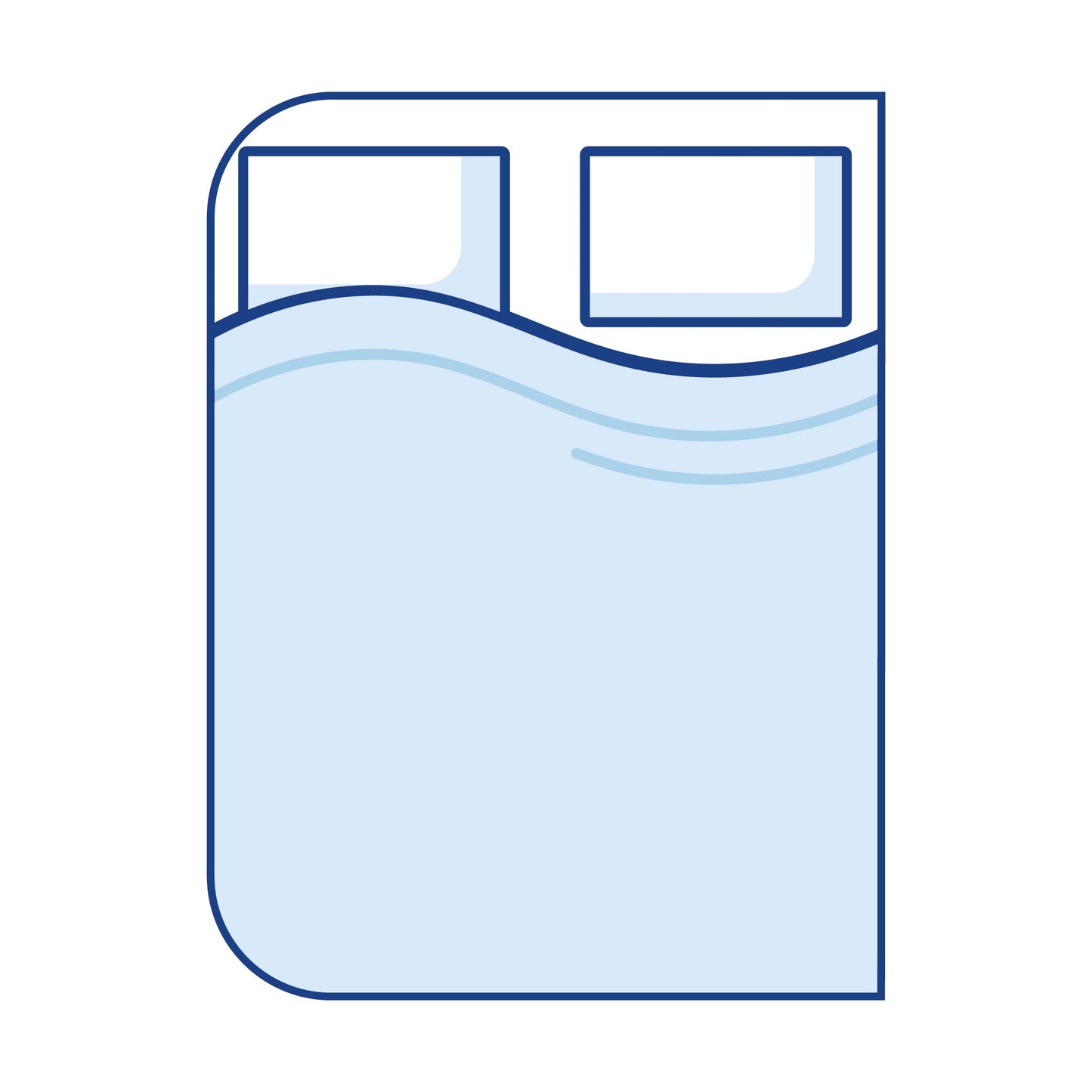 Super King Cool Gel mattress by CaravanMattresses, left curved design, available in 6", 8", or 10" thickness options.
