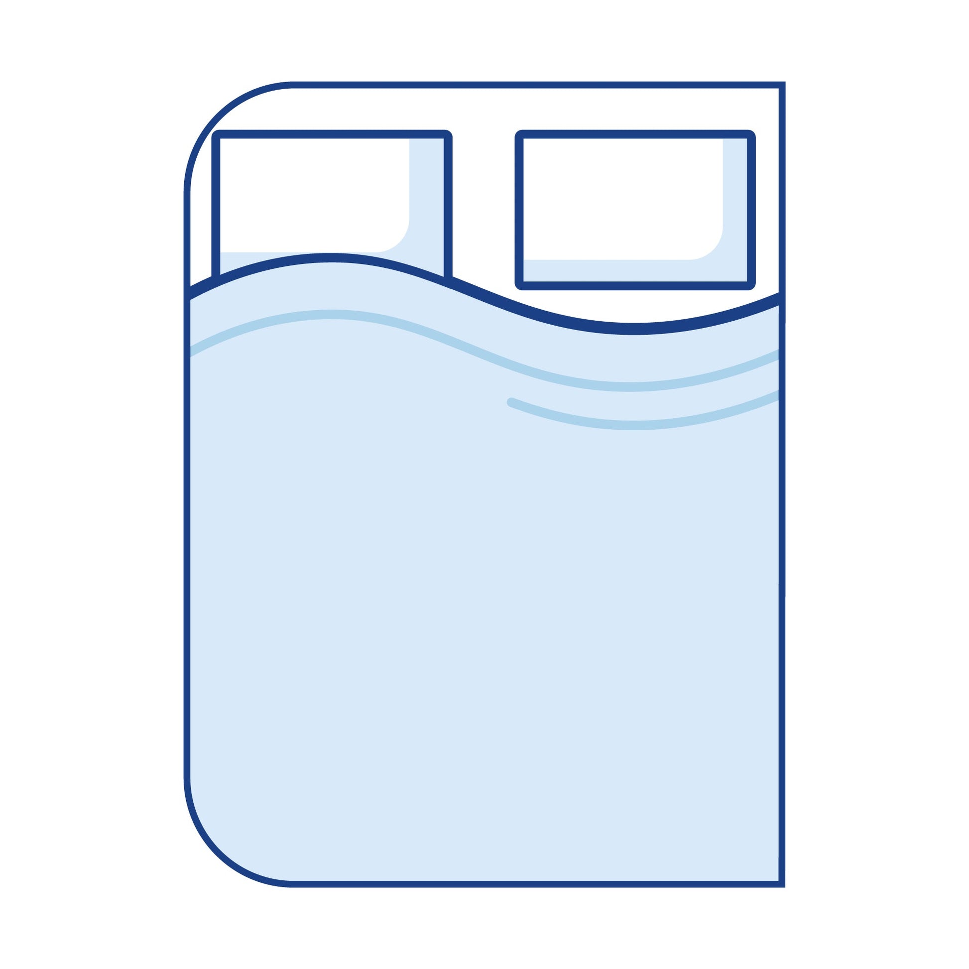 Super King Cool Gel mattress by CaravanMattresses, left curved design, available in 6", 8", or 10" thickness options.