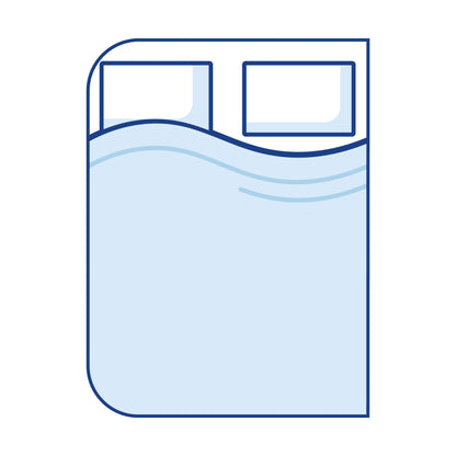 Super King Cool Gel mattress by CaravanMattresses, left curved design, available in 6", 8", or 10" thickness options.