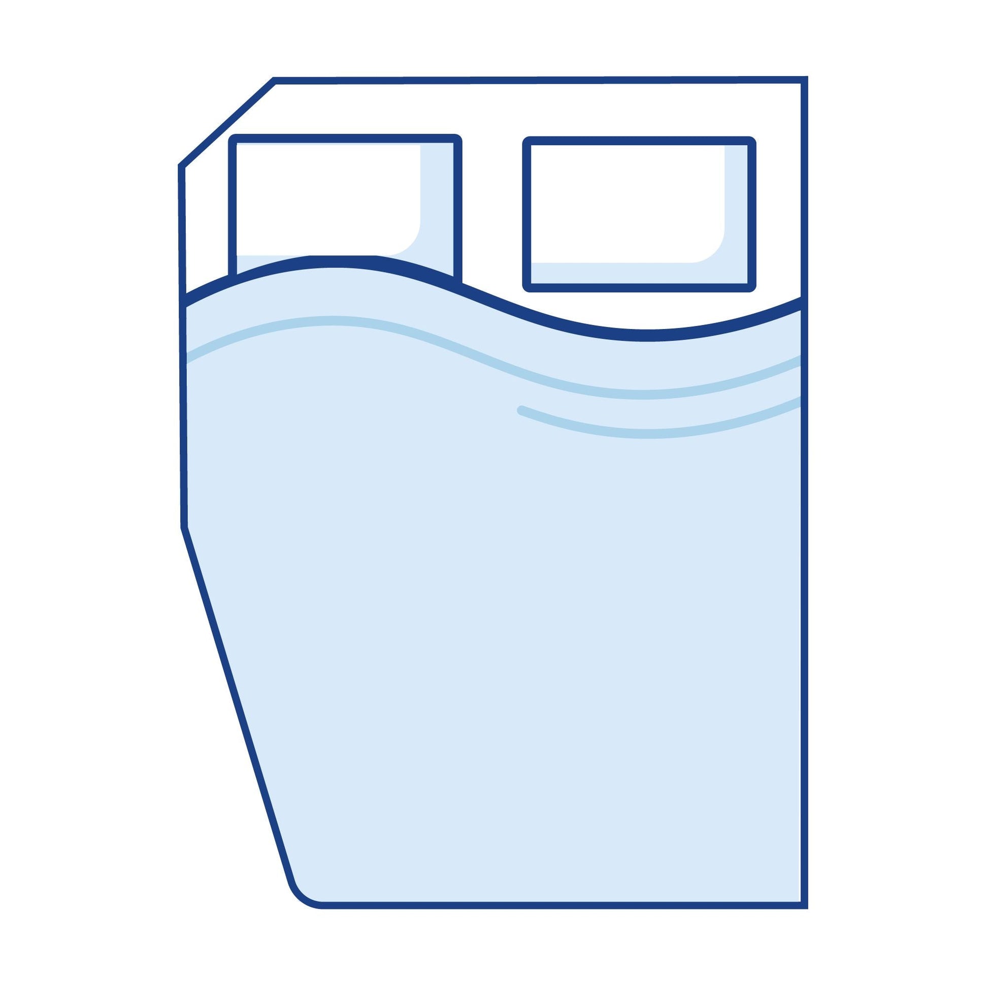 Super King Cool Gel mattress in left curved design, available in multiple thicknesses by CaravanMattresses.
