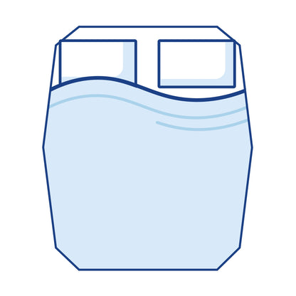 Super King Bodyshape Boat Mattress Topper by CaravanMattresses in white, with options for 1", 2", or 3" depth.
