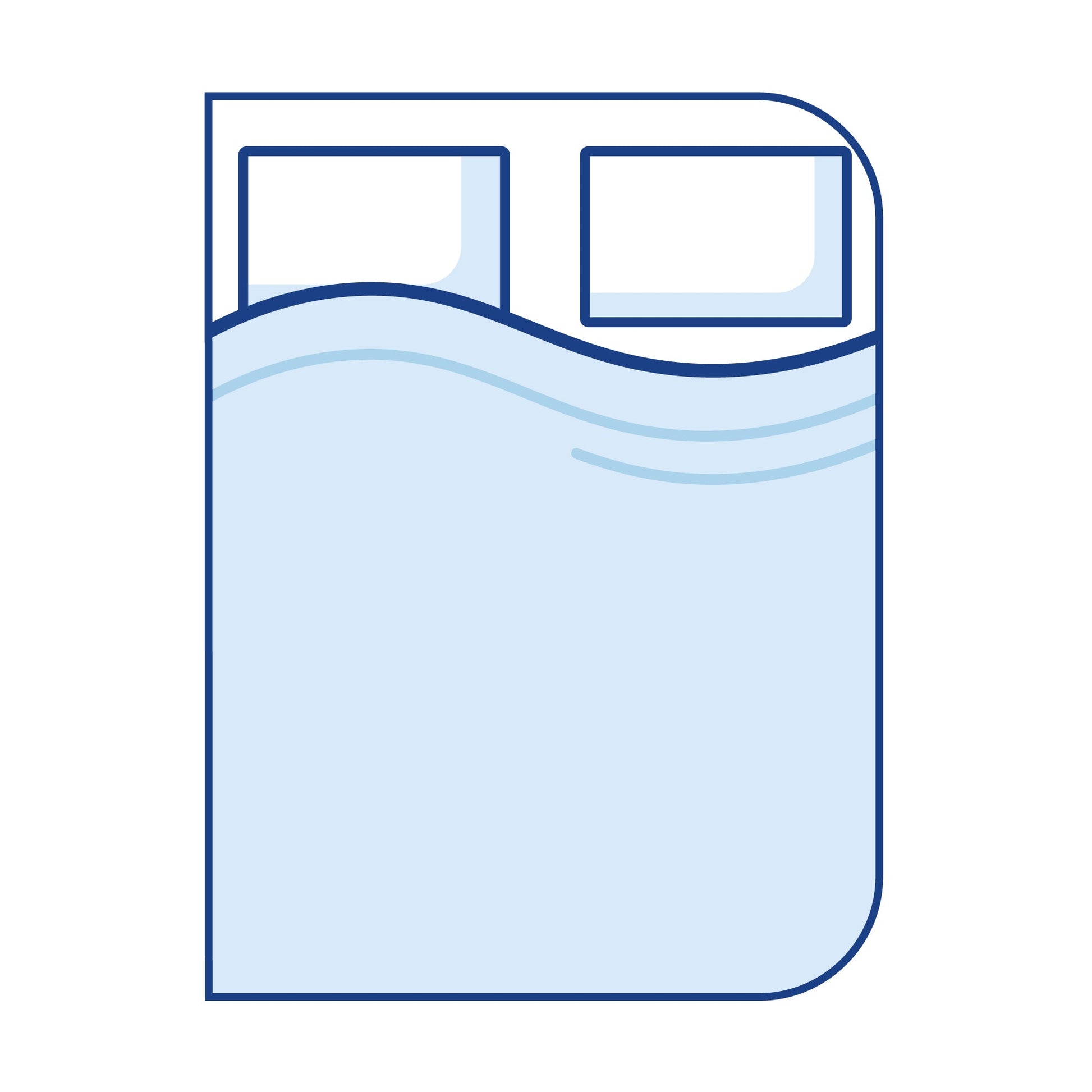 Coolplus Right Curved Motorhome Mattress in white with various thickness options, featuring modern foam design by CaravanMat