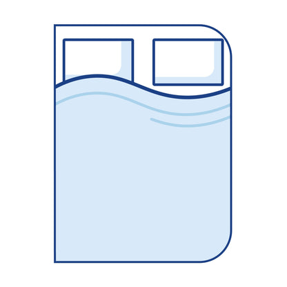 Coolplus Right Curved Motorhome Mattress in white with various thickness options, featuring modern foam design by CaravanMat
