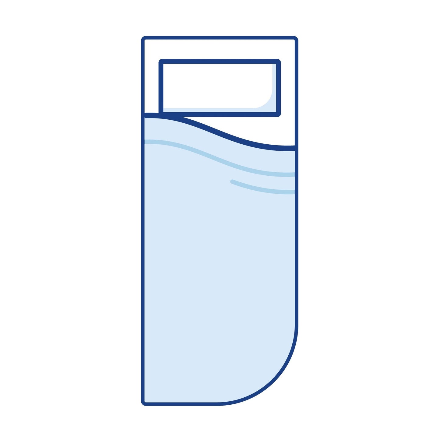Coolplus Narrow Right Curved Corner Motorhome Mattress Topper - Single