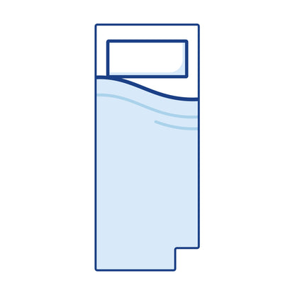 Imperial Elite 2000 pocket spring single mattress for motorhomes, featuring a right cut design and sturdy fabric cover.
